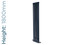 DQ-ARDENT2-1800-A-TH - DQ Ardent Vertical 2 Column Radiator H1800mm X W392mm Anthracite DQ-ARDENT2-1800-A-TH - DQ Ardent Vertical 2 Column Radiator H1800mm X W392mm Anthracite